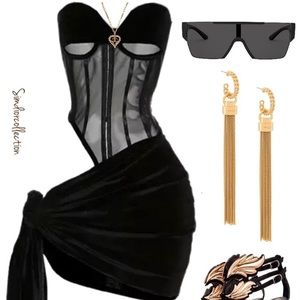Black  bellamoore top doll dress
